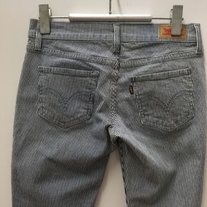 Levi’s pinstripe skinny 524 jeans